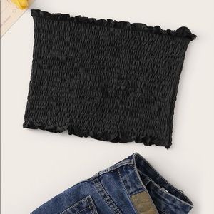 Scrunch detail crop top